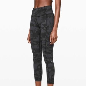lululemon Fast & Free 25” Tight - Incognito Camo Multi Grey - size 8